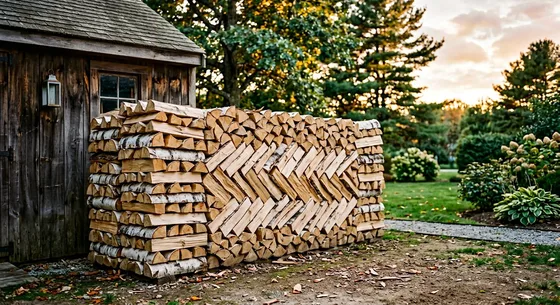 Укладка дров в Малаховке, улица Парковая, 14