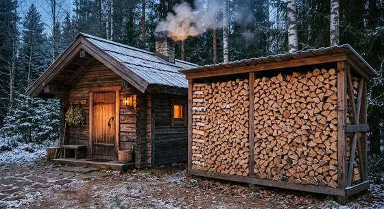 Укладка дров в Малаховке, улица Цветочная, 1
